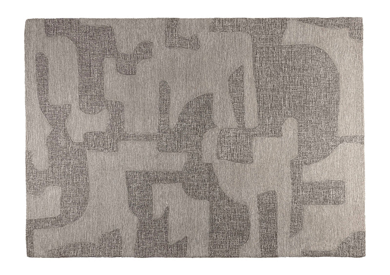 Teppich Frantic 160x240 aus 100% Wolle in Grau-Creme von Zuiver