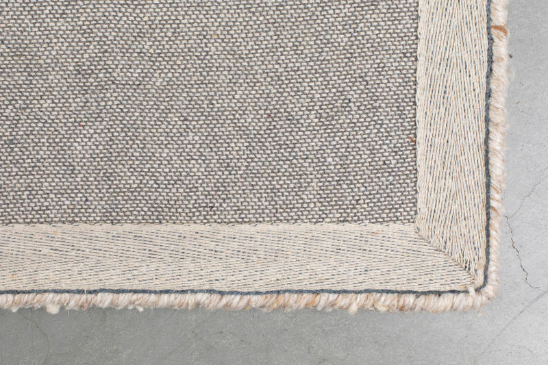 Teppich Hills 160x230 cm aus Wolle, Beige, Handgewebt für Wohnzimmer