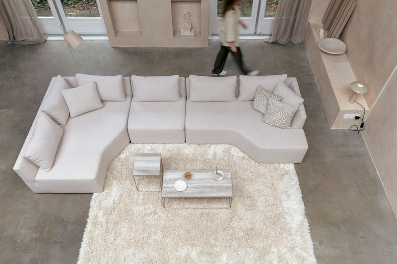 Teppich Curly 160x230 cm Beige aus 100% Wolle im Berberstil von Zuiver
