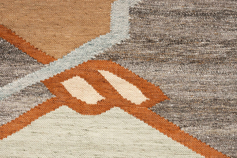 Teppich Saigon 160x230 handgewebt aus recyceltem PET in Orange