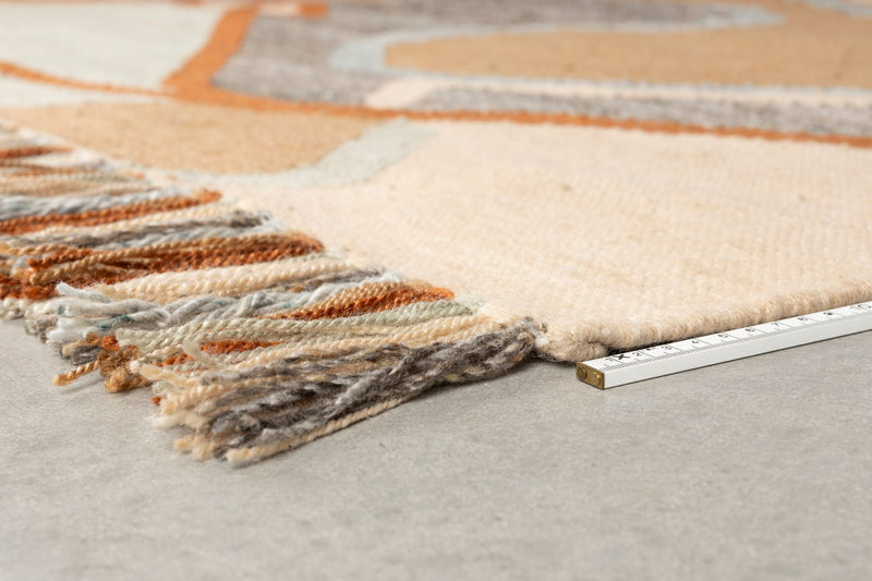 Teppich Saigon 160x230 handgewebt aus recyceltem PET in Orange