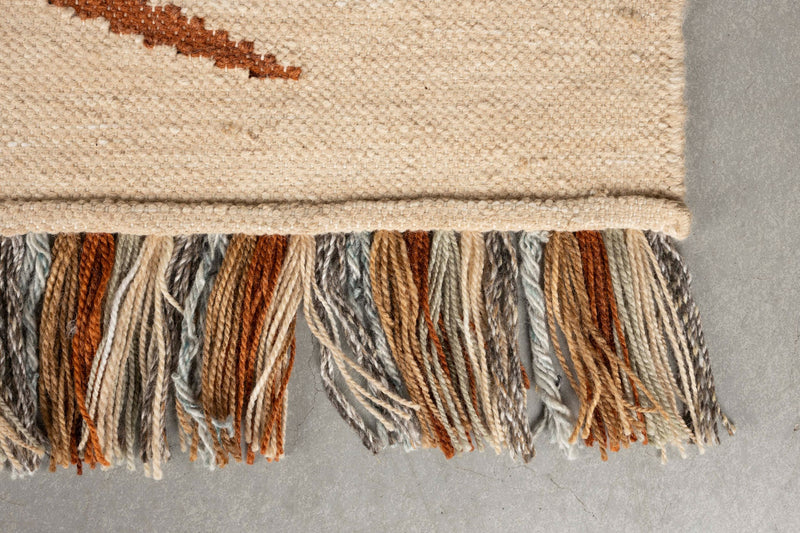 Teppich Saigon 160x230 handgewebt aus recyceltem PET in Orange