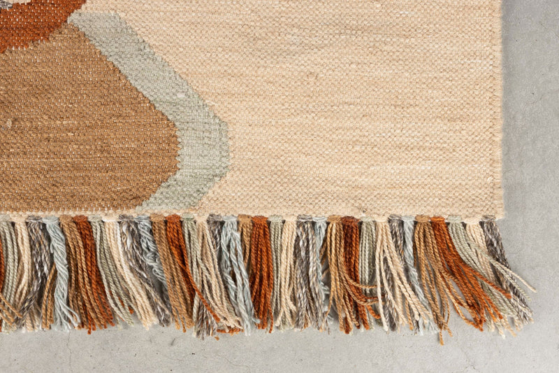 Teppich Saigon 160x230 handgewebt aus recyceltem PET in Orange