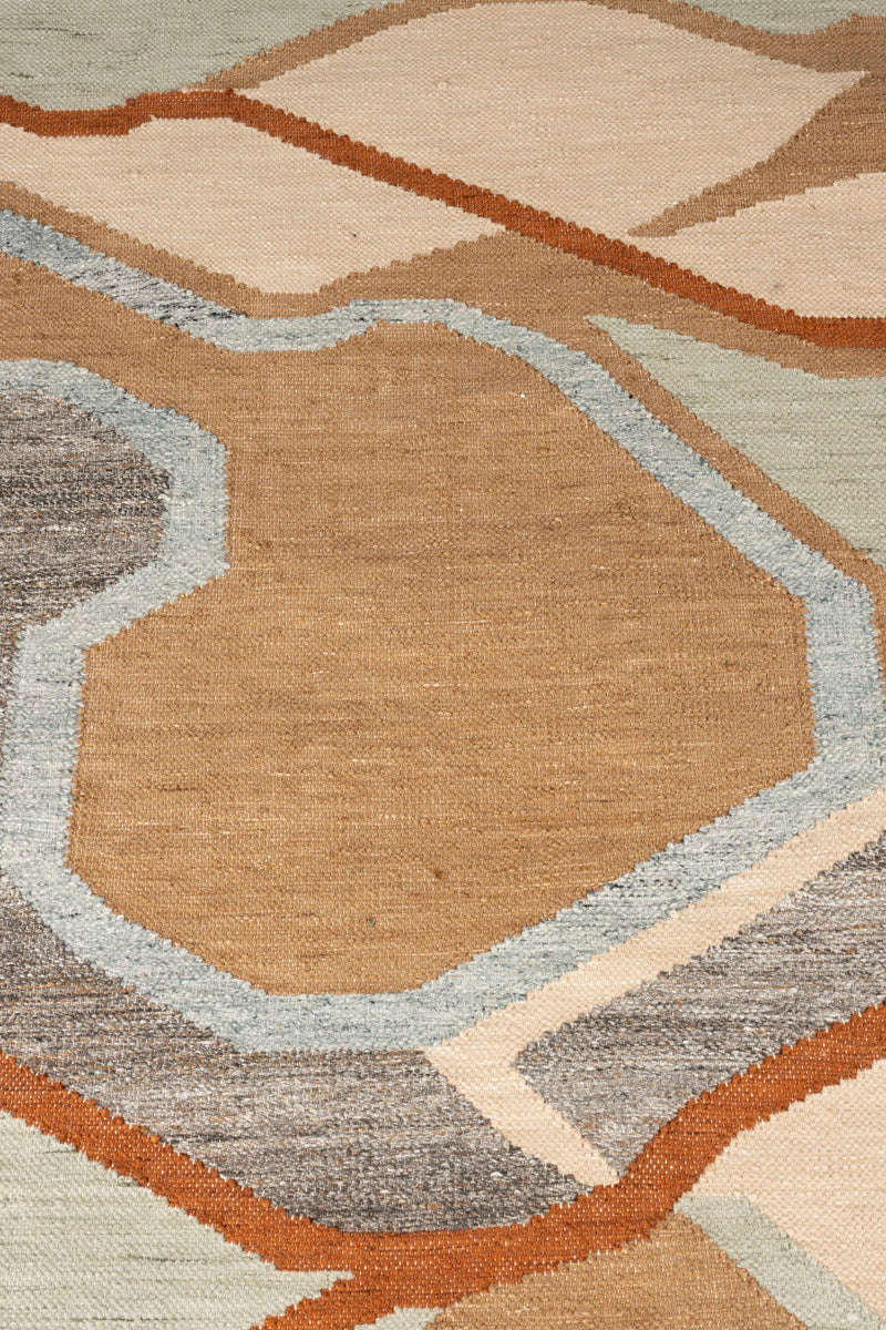 Teppich Saigon 160x230 handgewebt aus recyceltem PET in Orange