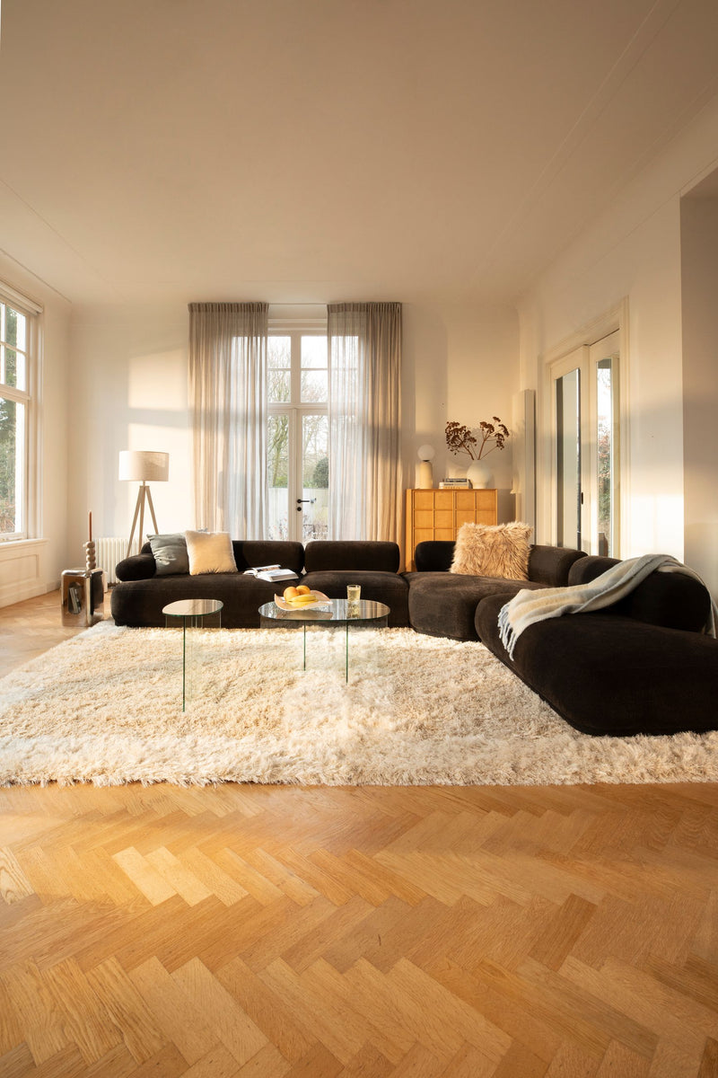 Teppich Curly 200x290 cm, Beige aus 100% Wolle im Berber-Stil