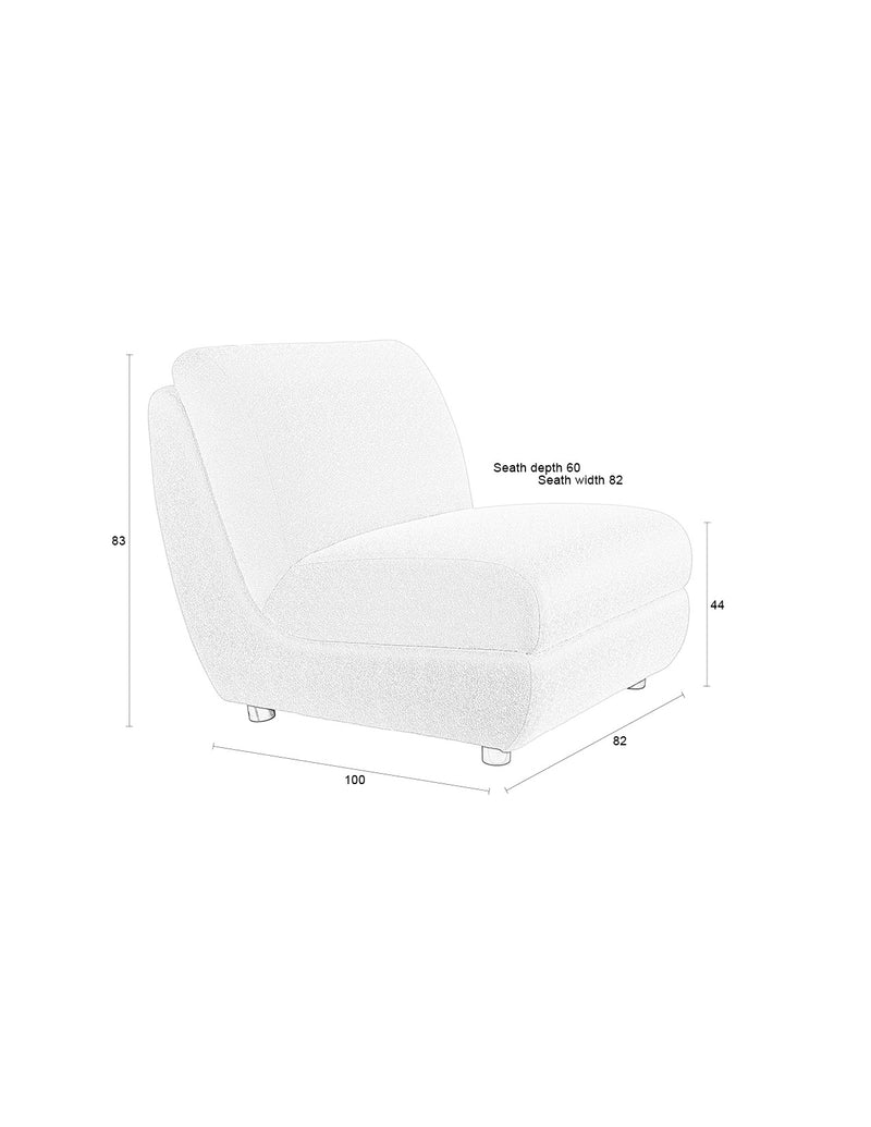 Outdoor Loungesessel Mississippi von Zuiver in Beige, wetterfest