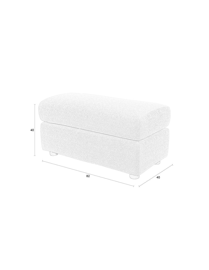 Outdoor Hocker Mississippi in Beige aus wetterfestem Polyester