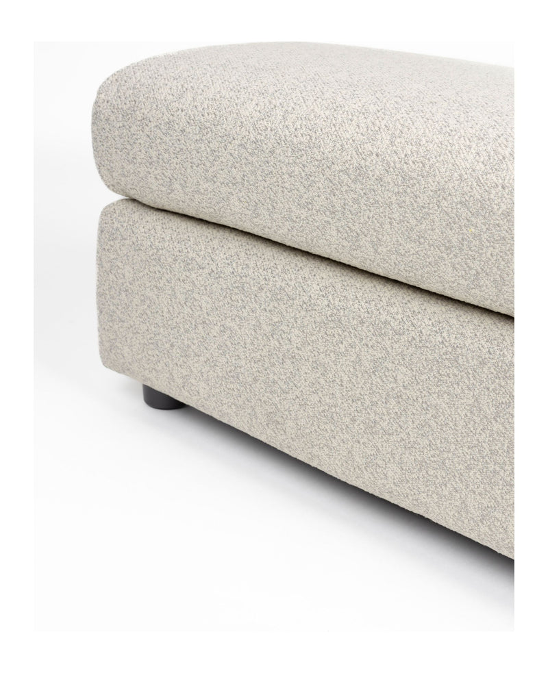 Outdoor Hocker Mississippi in Beige aus wetterfestem Polyester