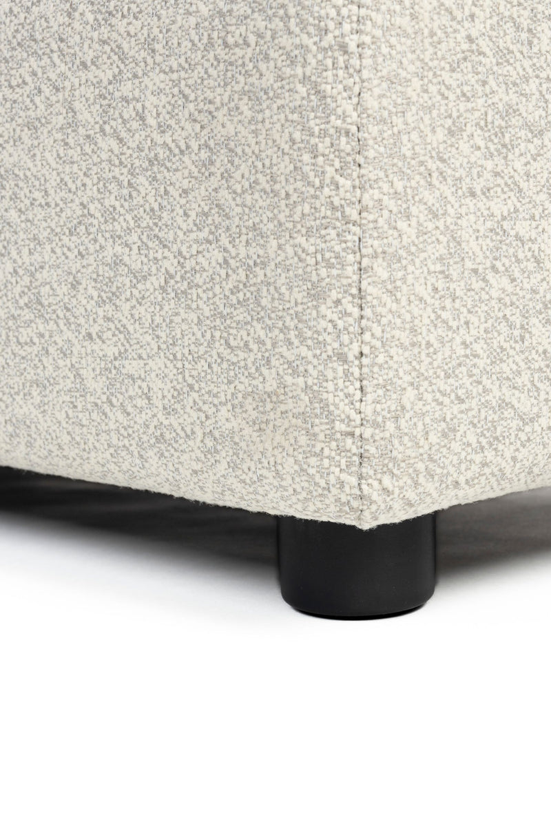 Outdoor Hocker Mississippi in Beige aus wetterfestem Polyester
