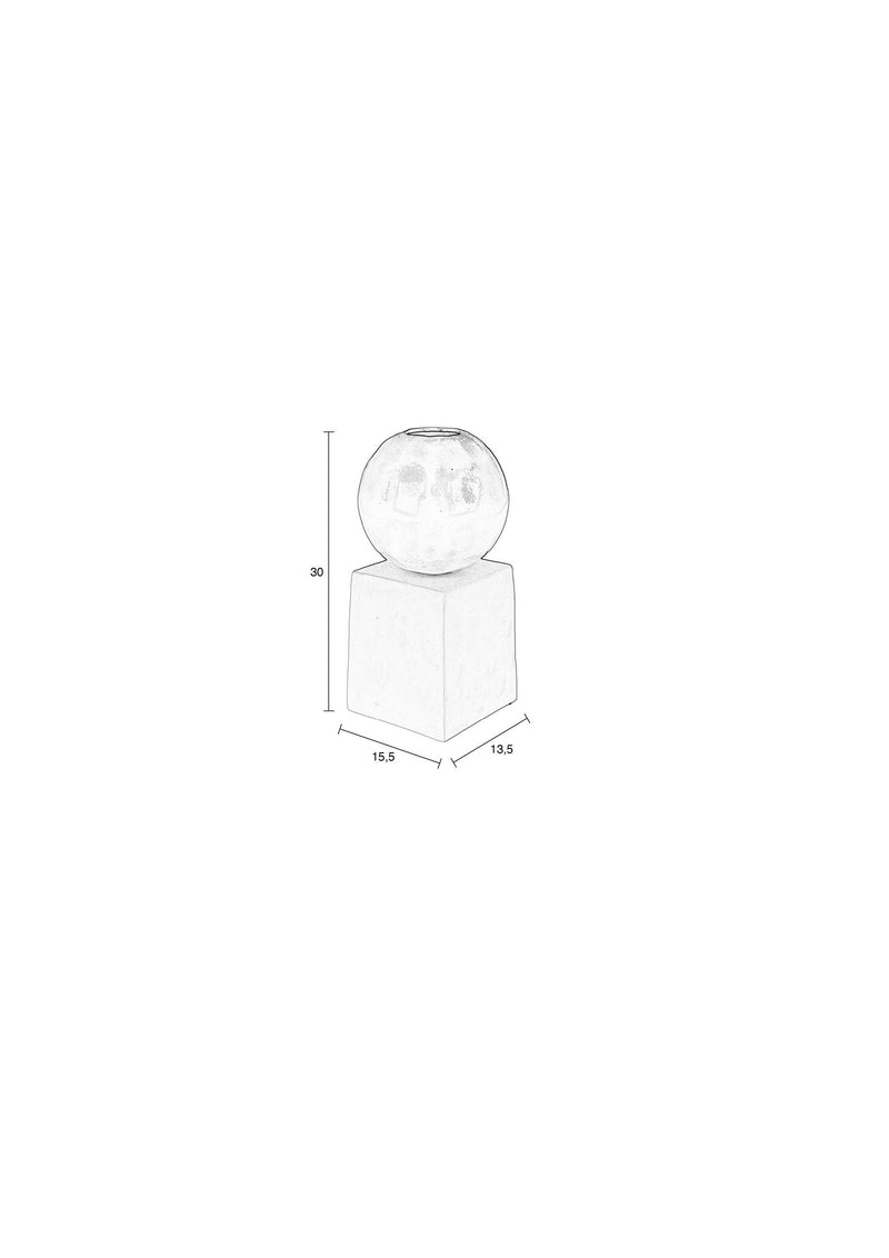 Vase Crocus Beige von Zuiver aus Aluminium mit kugelförmigem Design