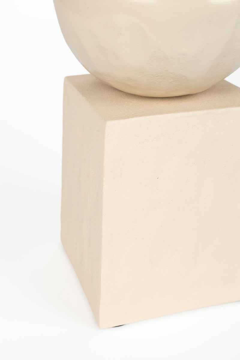 Vase Crocus Beige von Zuiver aus Aluminium mit kugelförmigem Design