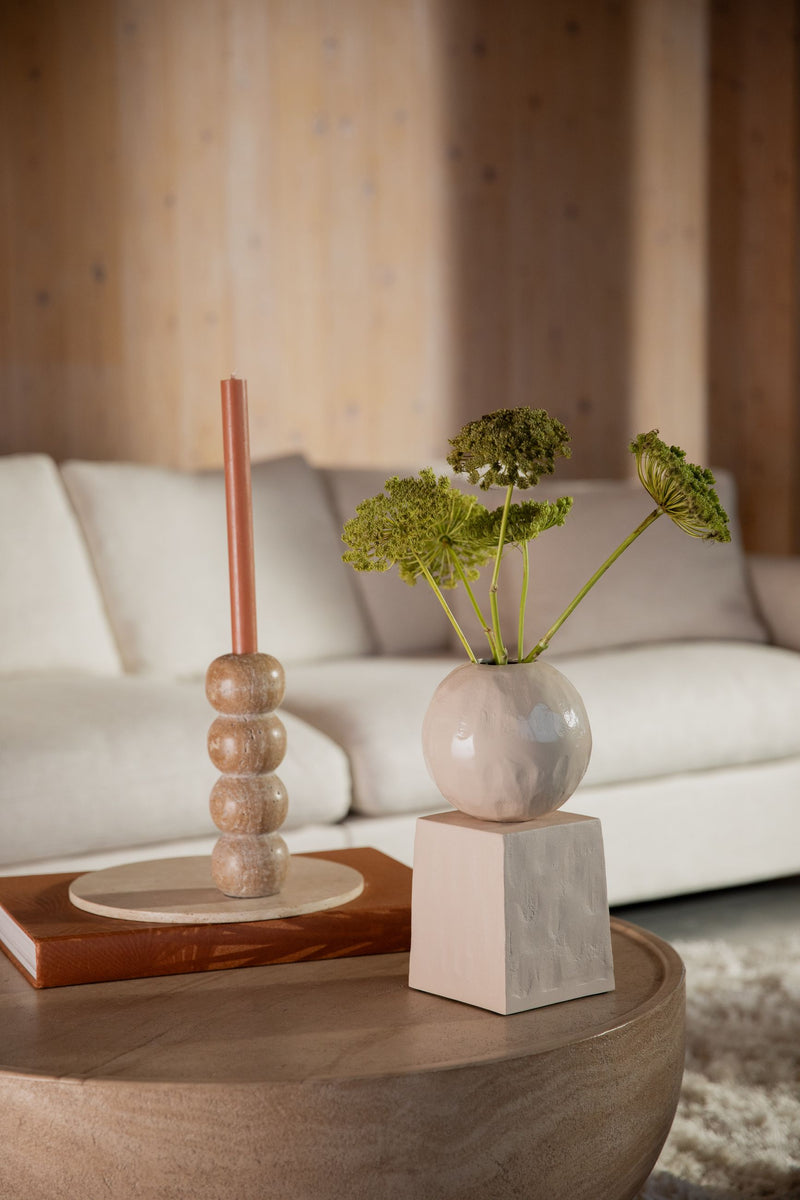 Vase Crocus Beige von Zuiver aus Aluminium mit kugelförmigem Design