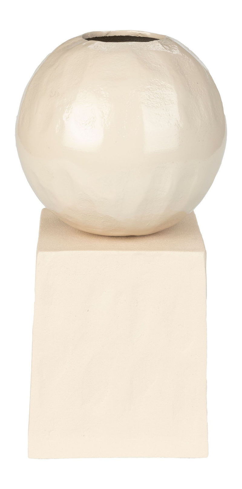 Vase Crocus Beige von Zuiver aus Aluminium mit kugelförmigem Design