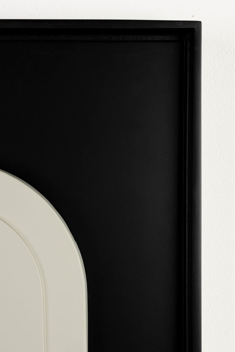 Wandbild August Black And White von Zuiver aus Gips mit Holzrahmen