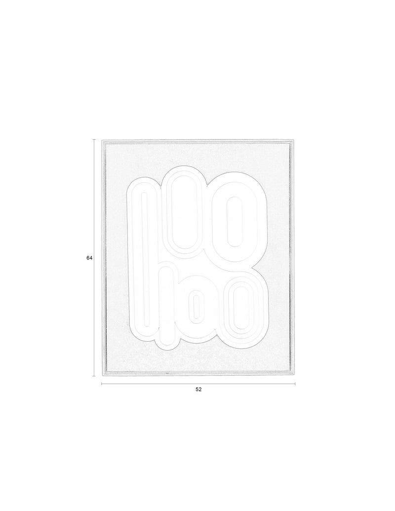 Wandbild August Black And White von Zuiver aus Gips mit Holzrahmen