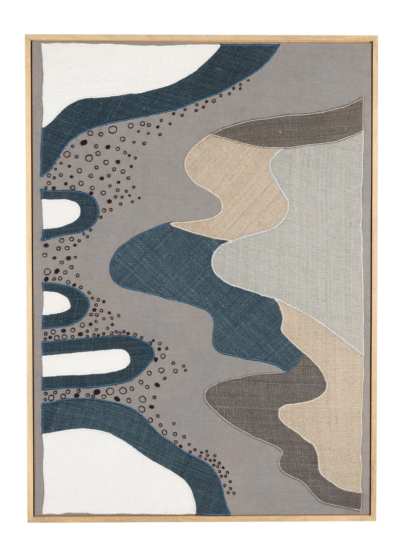 Wandbild Coastal von Zuiver mit Mangoholzrahmen und Küsten-Motiv