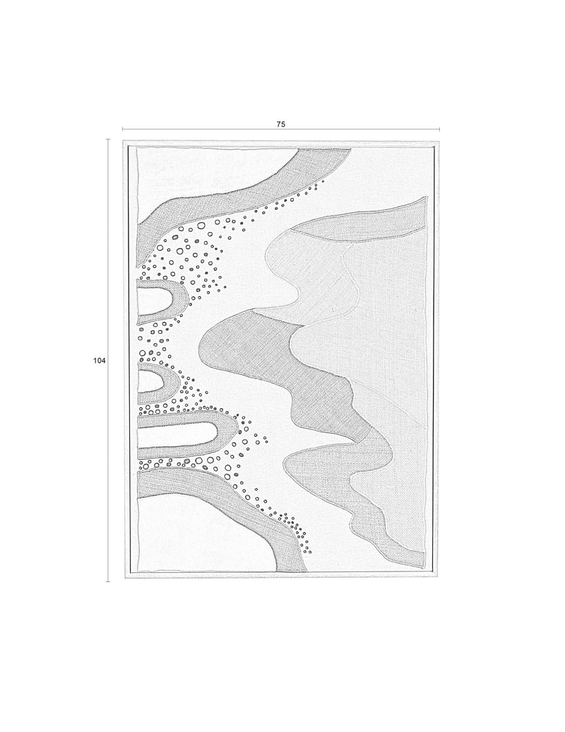 Wandbild Coastal von Zuiver mit Mangoholzrahmen und Küsten-Motiv