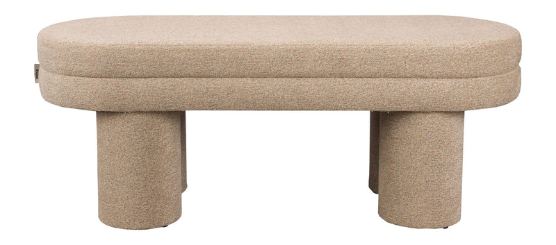 Polsterbank Fern Beige mit Bouclé-Bezug von Dutchbone im Boho-Stil