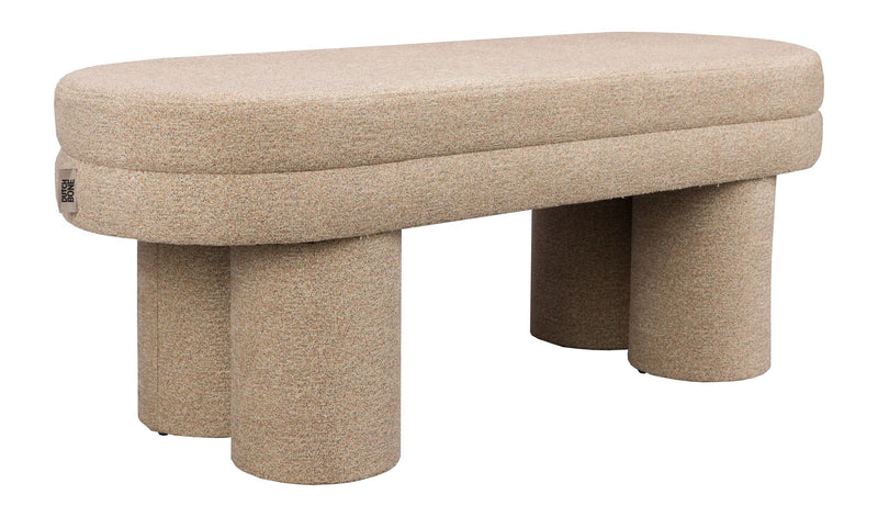 Polsterbank Fern Beige mit Bouclé-Bezug von Dutchbone im Boho-Stil