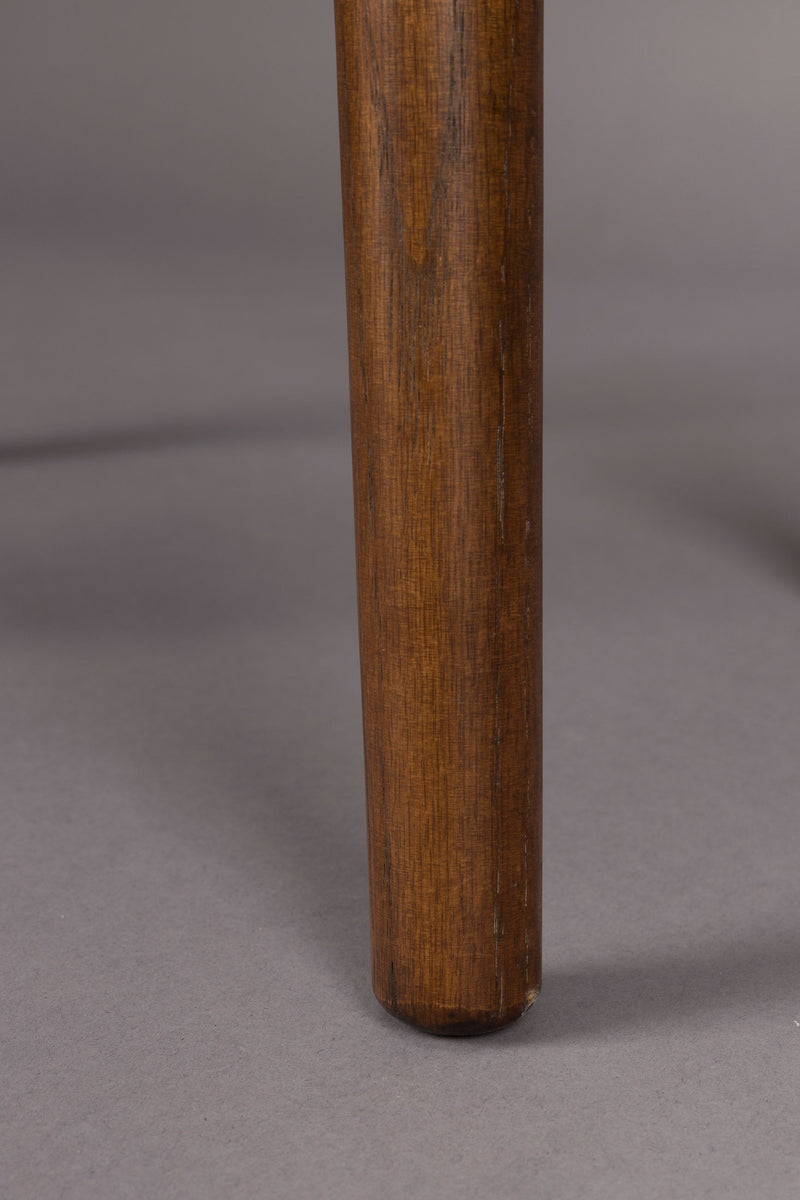 Beistelltisch Arda aus Eichenholz mit Travertin-Platte, Vintage-Stil