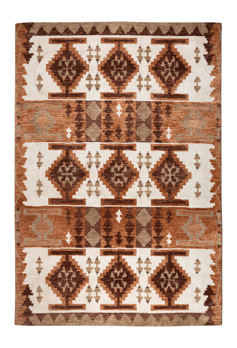 Teppich Maron 160x230 cm in Rot mit grafischem Muster von Dutchbone