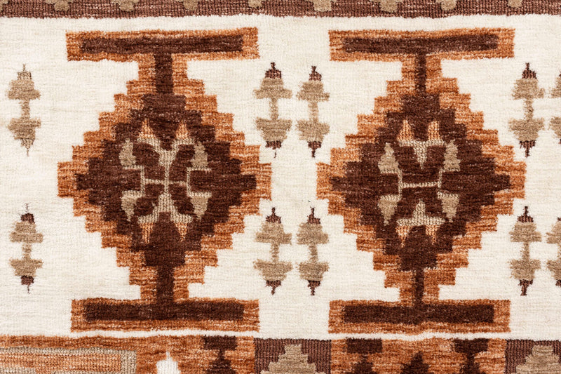 Teppich Maron 200x300 in Rot von Dutchbone mit grafischem Boho-Muster