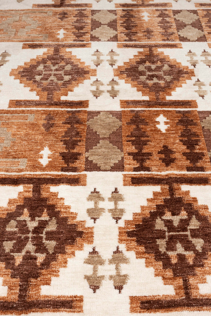 Teppich Maron 200x300 in Rot von Dutchbone mit grafischem Boho-Muster
