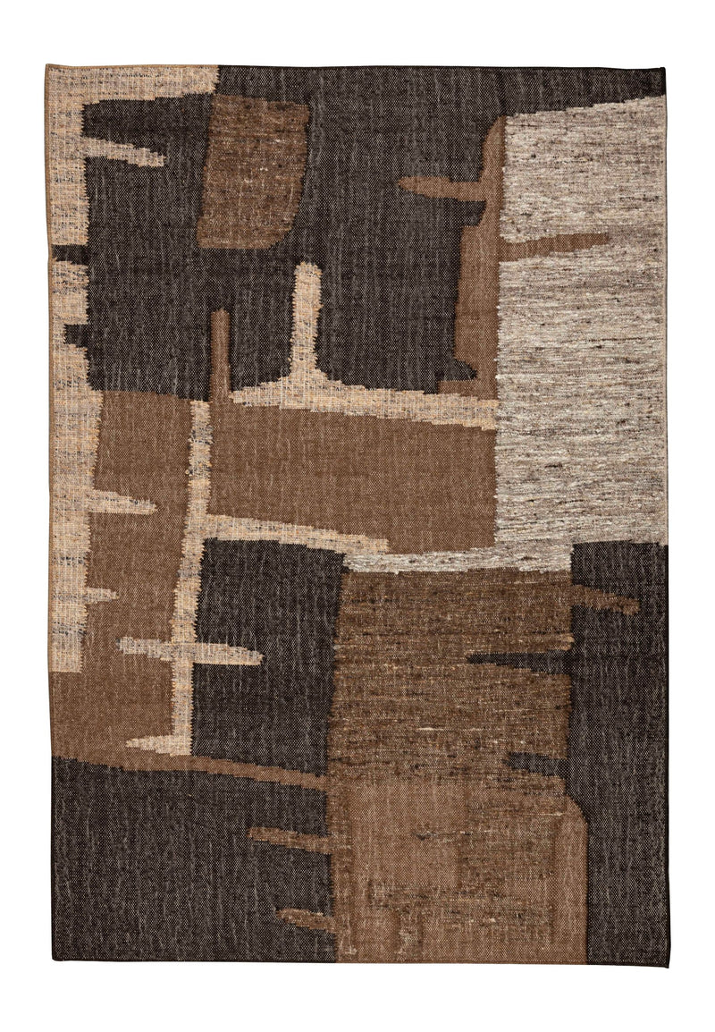 Teppich Briton 200x300 cm in Braun, Dutchbone aus Wolle, handgewebt