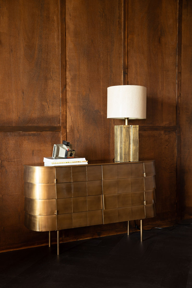 Sideboard Hanna aus Metall mit goldener Oberfläche von Dutchbone