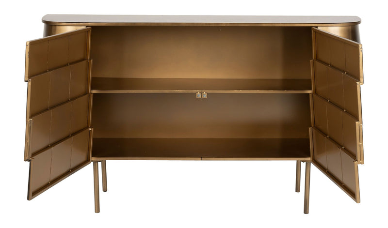 Sideboard Hanna aus Metall mit goldener Oberfläche von Dutchbone
