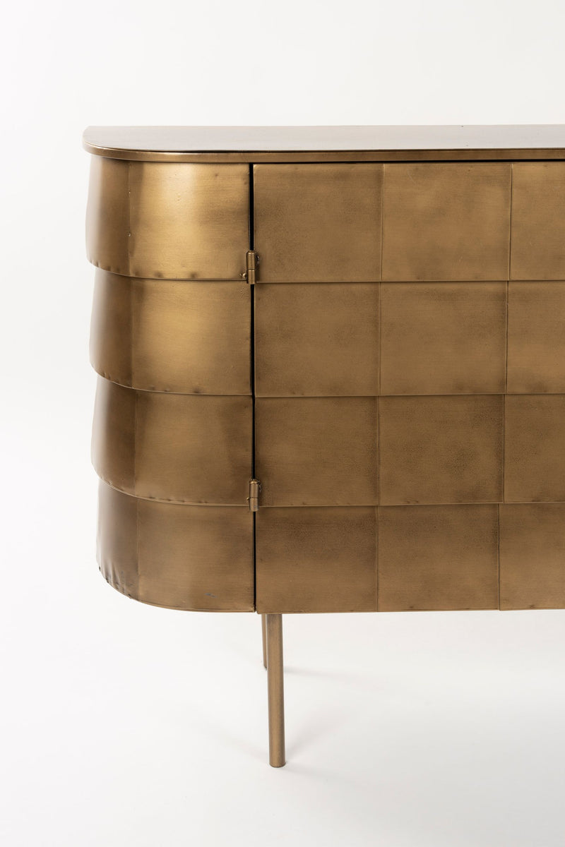 Sideboard Hanna aus Metall mit goldener Oberfläche von Dutchbone