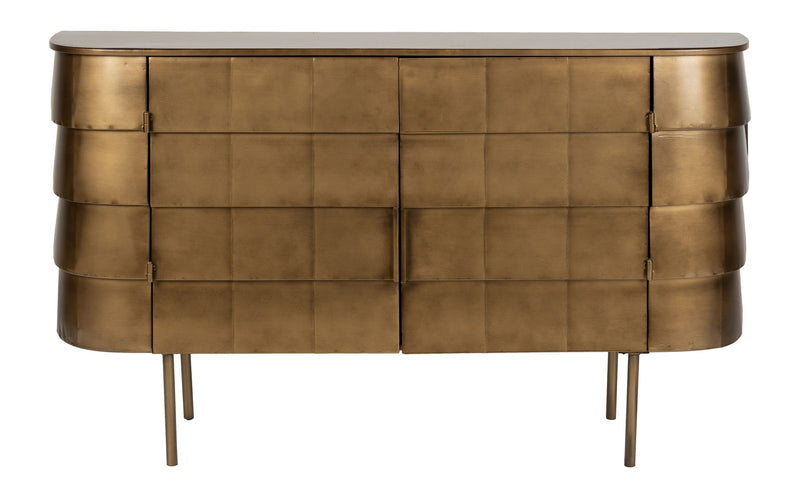 Sideboard Hanna aus Metall mit goldener Oberfläche von Dutchbone