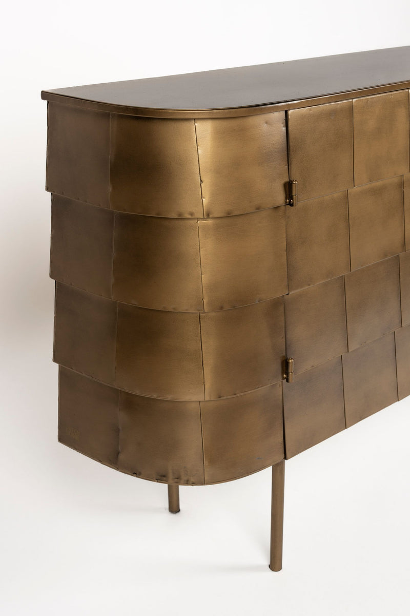 Sideboard Hanna aus Metall mit goldener Oberfläche von Dutchbone
