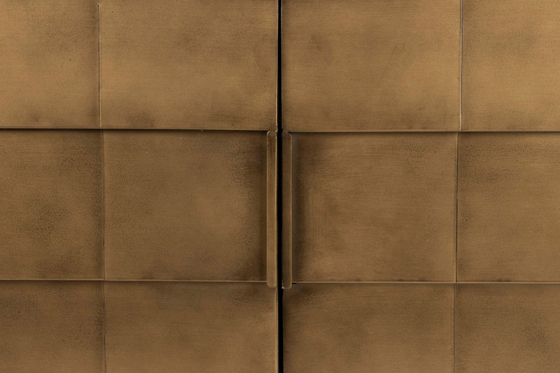 Sideboard Hanna aus Metall mit goldener Oberfläche von Dutchbone