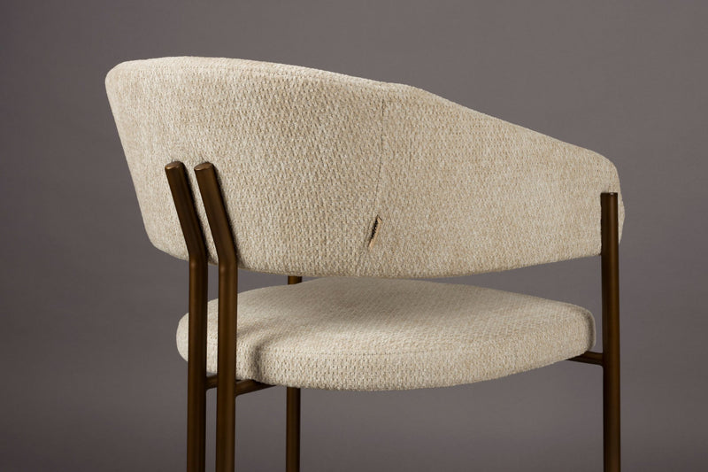 Esszimmerstuhl Naida im 2er-Set, Beige mit Bouclé-Bezug von Dutchbone