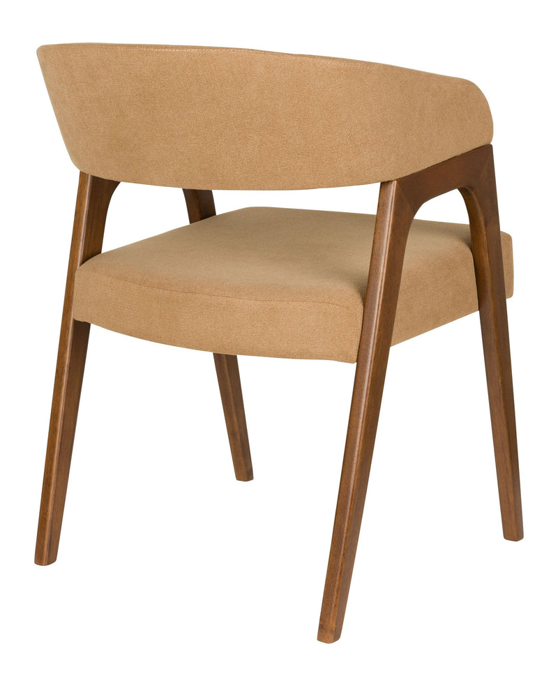 Sessel Adamello 2er-Set, Beige mit Gummibaumholz-Gestell von Dutchbone