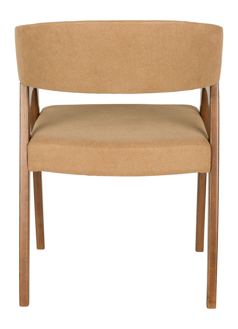 Sessel Adamello 2er-Set, Beige mit Gummibaumholz-Gestell von Dutchbone