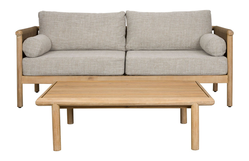 Gartenmöbel-Set Oasis mit Sofa & Tisch aus Akazienholz, Beige