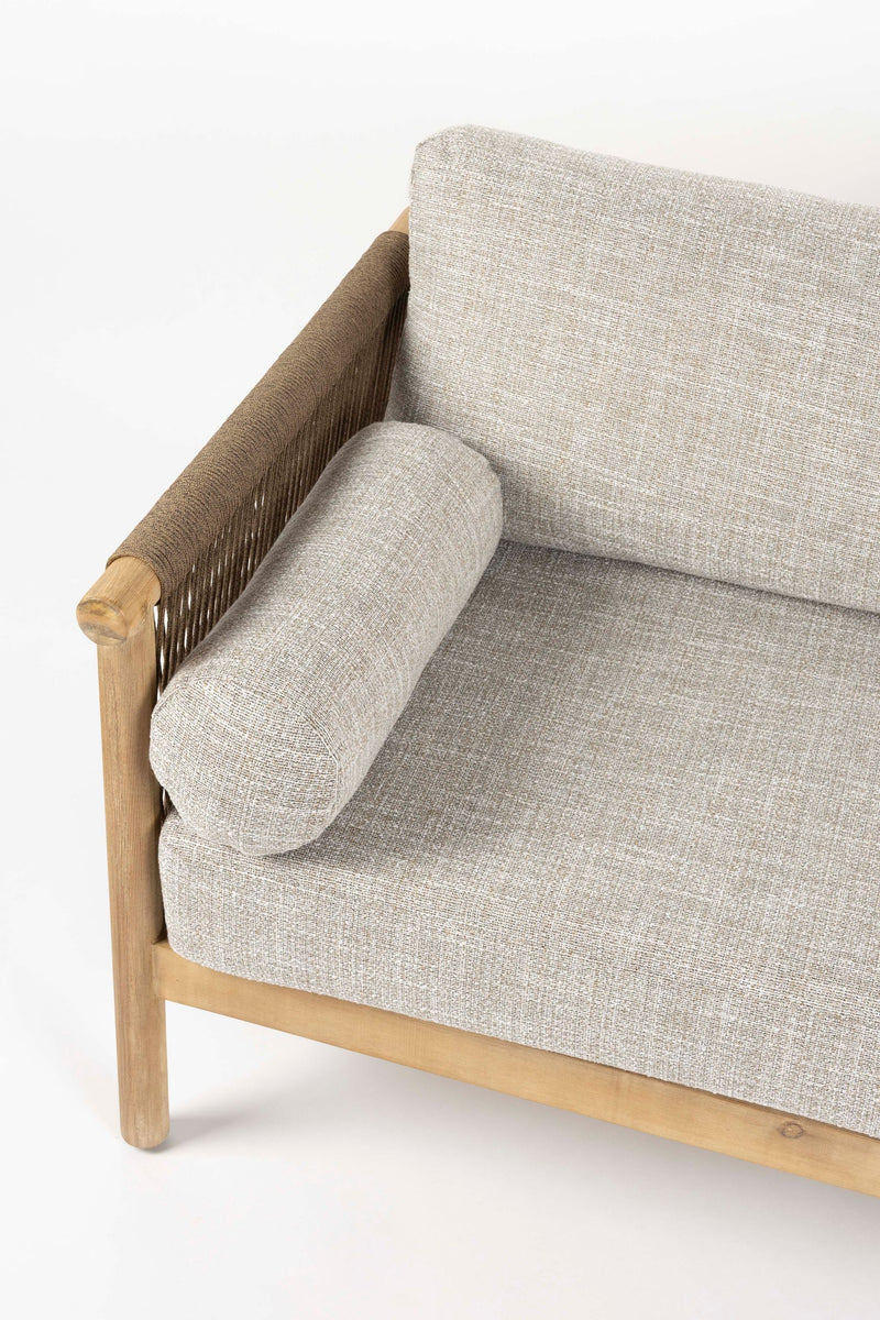 Loungesessel Oasis im 2er-Set, Beige aus Akazienholz – Dutchbone