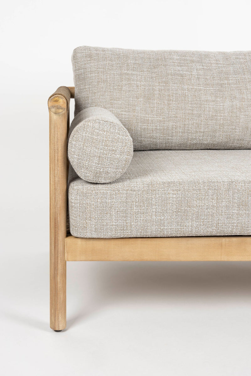 Loungesessel Oasis im 2er-Set, Beige aus Akazienholz – Dutchbone