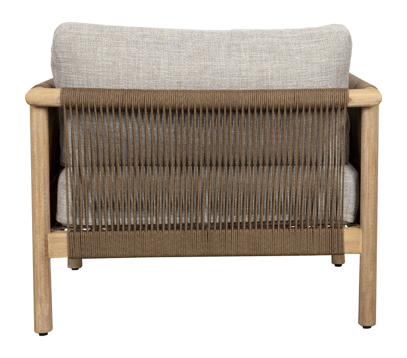 Loungesessel Oasis im 2er-Set, Beige aus Akazienholz – Dutchbone