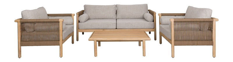 Gartenmöbel-Set Oasis mit Sofa, Loungesesseln & Tisch, Akazienholz