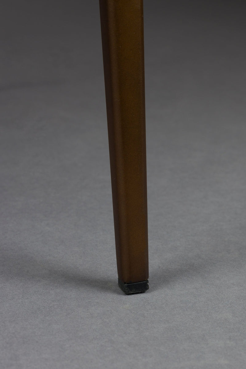 Sessel Portland im 2er-Set, Beige mit Metallgestell in Antik-Optik