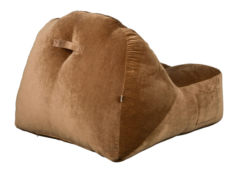 Loungesessel Tombag von Dutchbone, Sitzsack in Braun mit Samt-Bezug