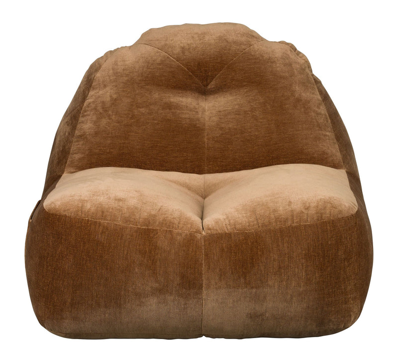 Loungesessel Tombag von Dutchbone, Sitzsack in Braun mit Samt-Bezug