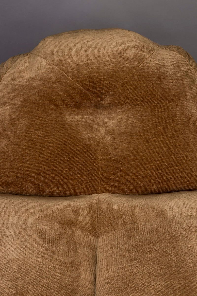 Loungesessel Tombag von Dutchbone, Sitzsack in Braun mit Samt-Bezug