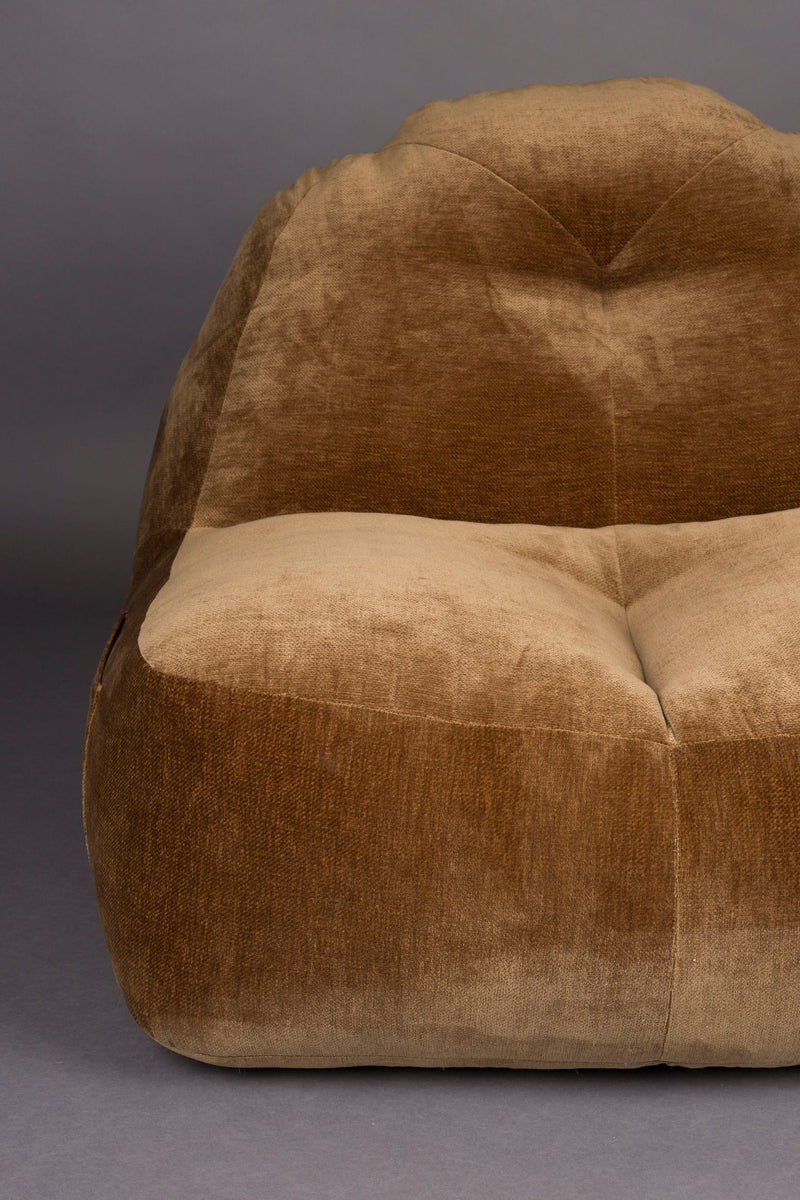 Loungesessel Tombag von Dutchbone, Sitzsack in Braun mit Samt-Bezug
