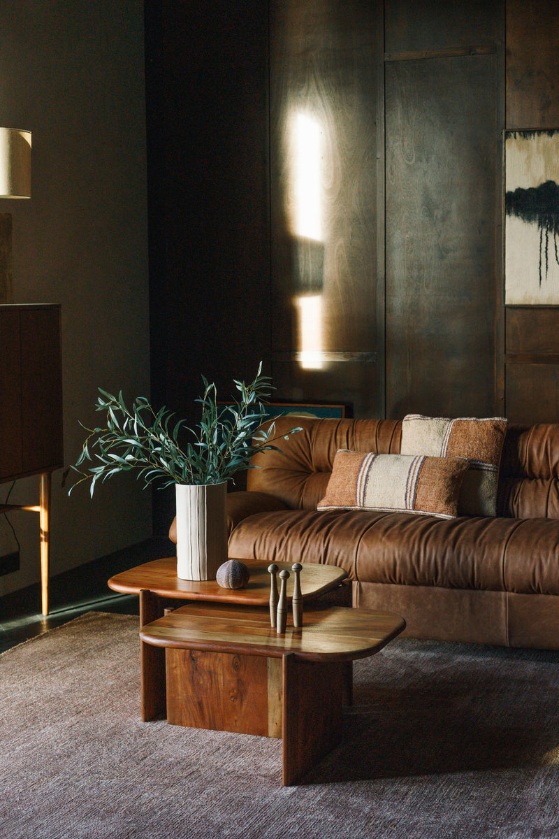 3-Sitzer Sofa Douglas aus Leder in Cognac von Dutchbone