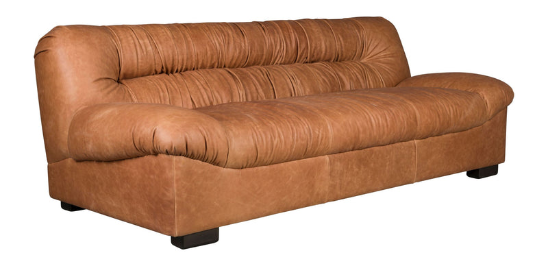 3-Sitzer Sofa Douglas aus Leder in Cognac von Dutchbone