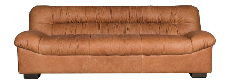 3-Sitzer Sofa Douglas aus Leder in Cognac von Dutchbone